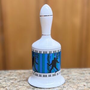 Elvis Rocks 5” White Porcelain Ringing Bell